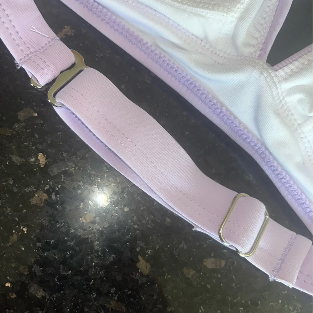 Yonique Lavender 2 pc bikini medium swim suit - Picture 7 of 10